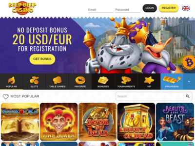 Beep Beep Casino website screenshot