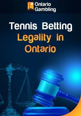 A gavel and a justice bar for Tennis betting legality in Ontario