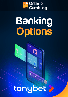 A mobile phone and bank card for banking options at Tonybet casino