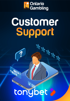 A person with a headset for customer support at Tonybet casino