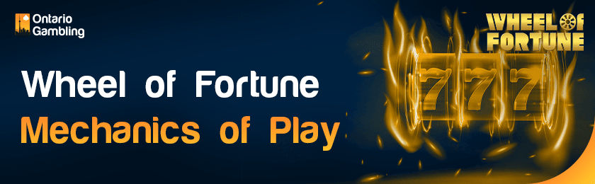 A flaming casino reel for playing mechanics of Wheel Of Fortune Slot