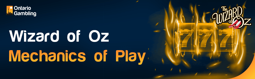 A flaming casino reel for playing mechanics of Wizard of Oz Slot